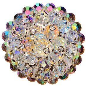 Vintage Crystal Beaded Brooch Pin – Add Some Bling & Blind Your Friends – Bedazz